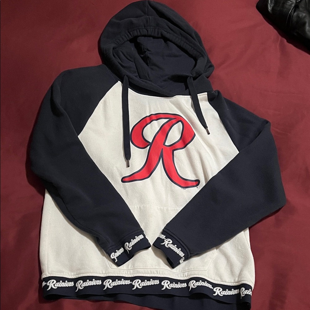 47 Brand Navy and White Sweatshirt with Red Accent